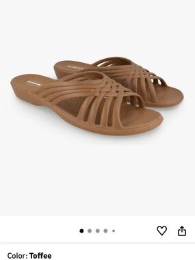 Okabashi Toffee Braided Slide Sandals